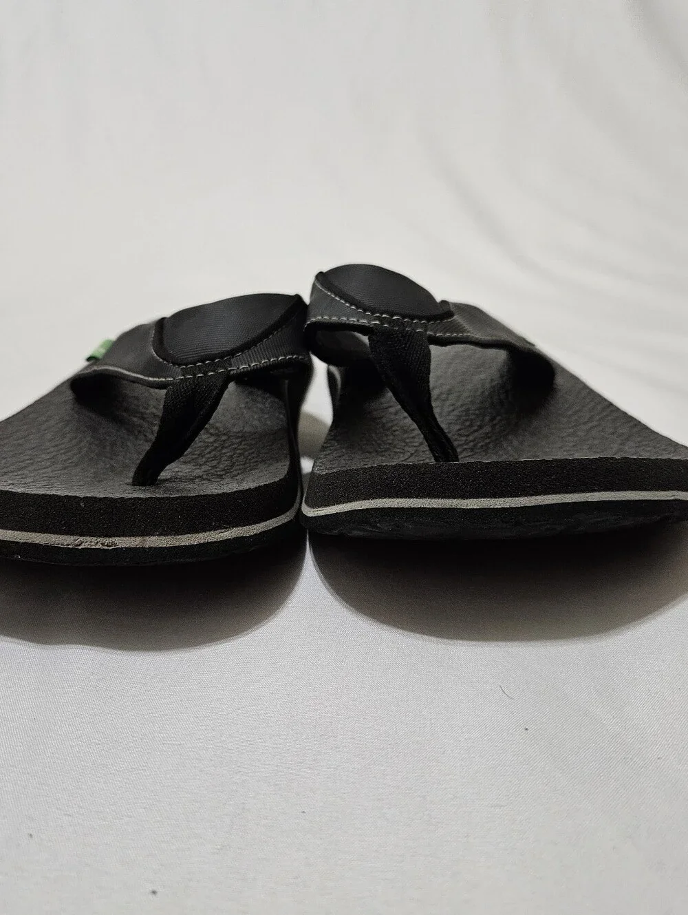 Sanuk Beer Cozy Coaster Flip-Flops Men’s 10 Black Shoes Beach Open Toe